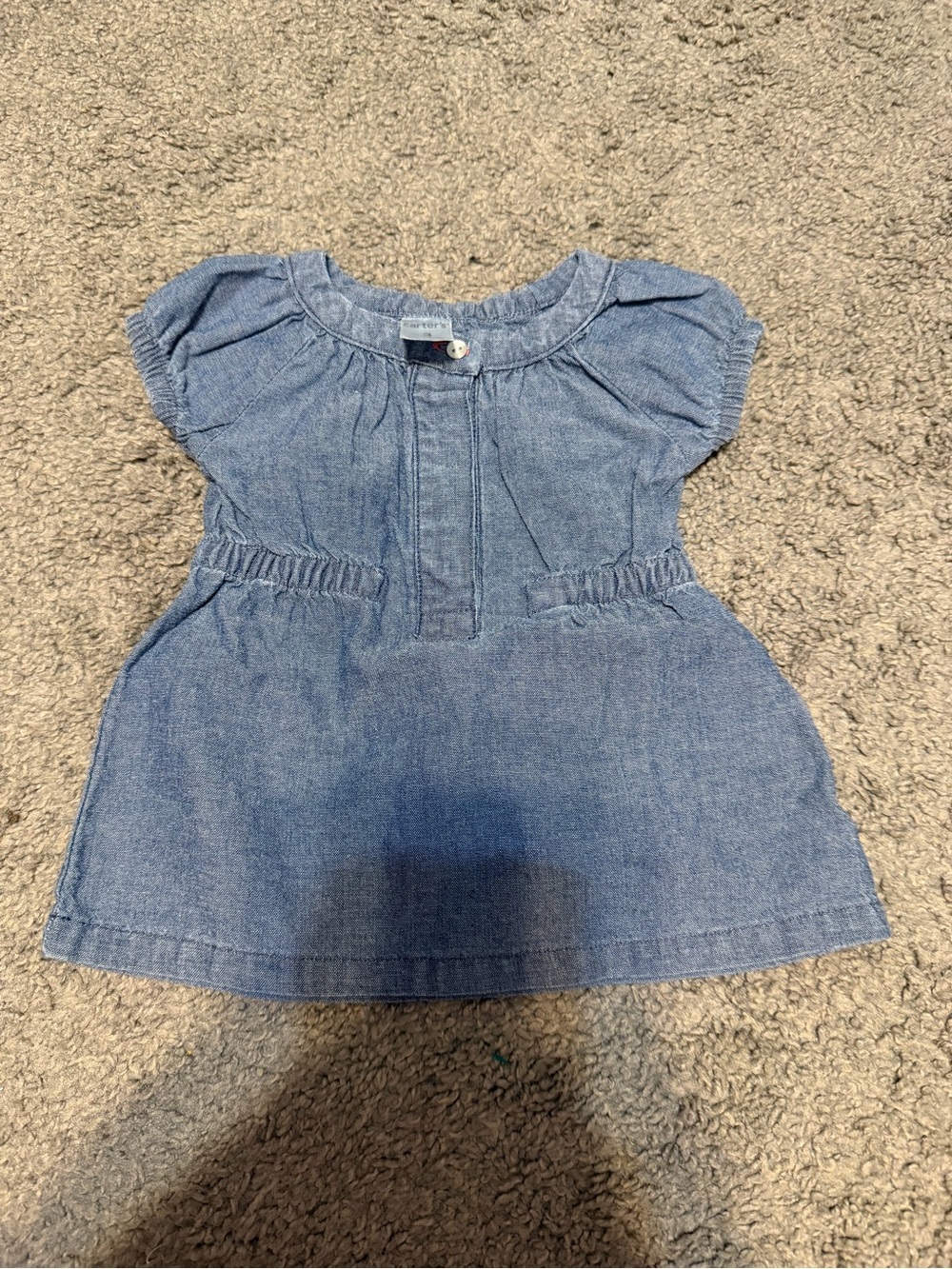 Carter's Light Blue Chambray Baby Dress